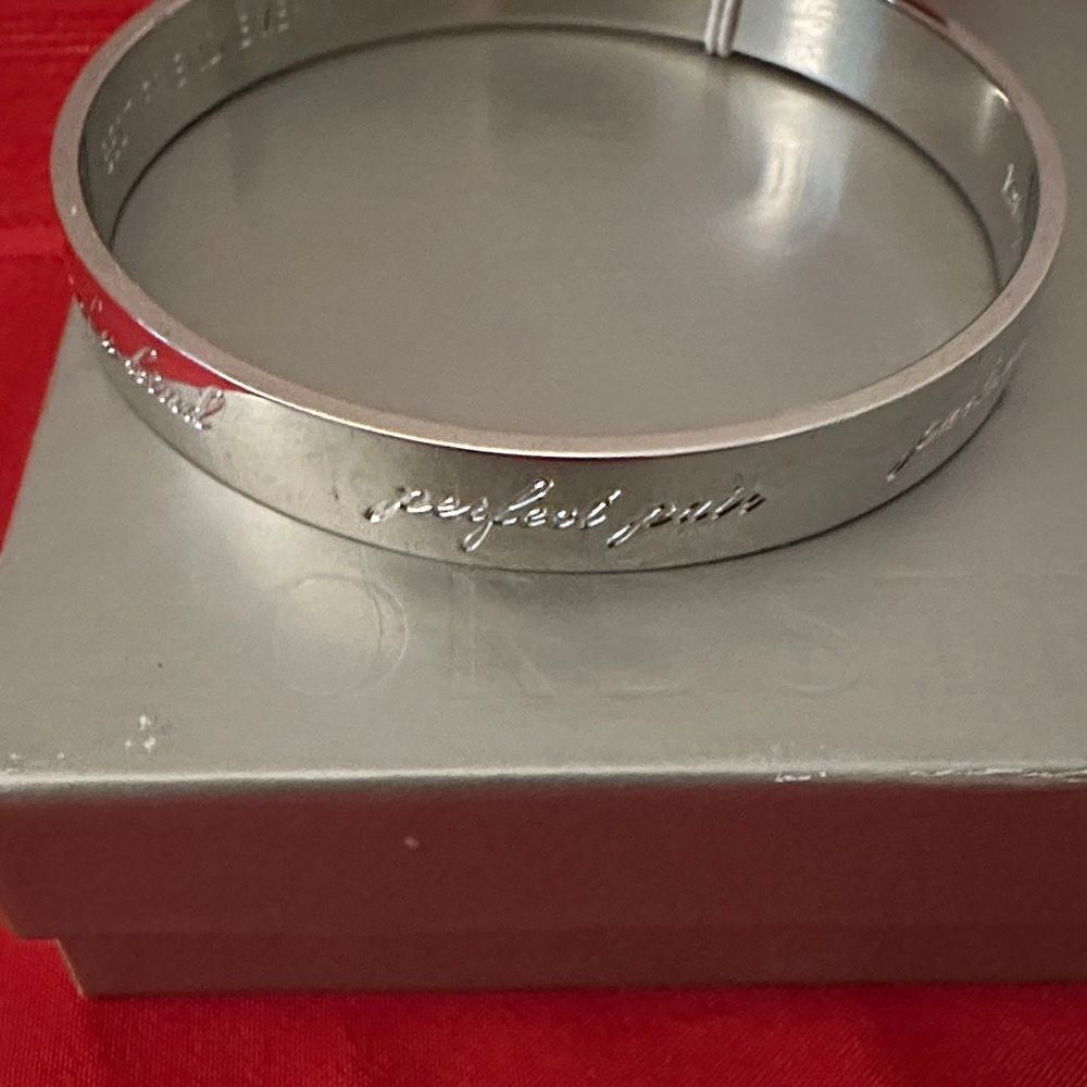 Kate Spade Friendship Silver Bangle Bracelet - Picture 5 of 10